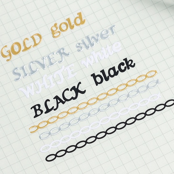 Sticker PVC chữ cái - số ánh kim