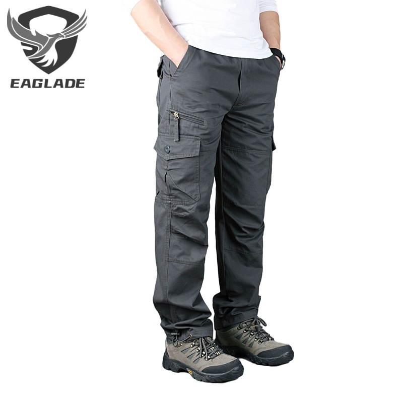 Quần dài cargo EAGLADE chiến thuật màu đen cho nam S7/M-5XL