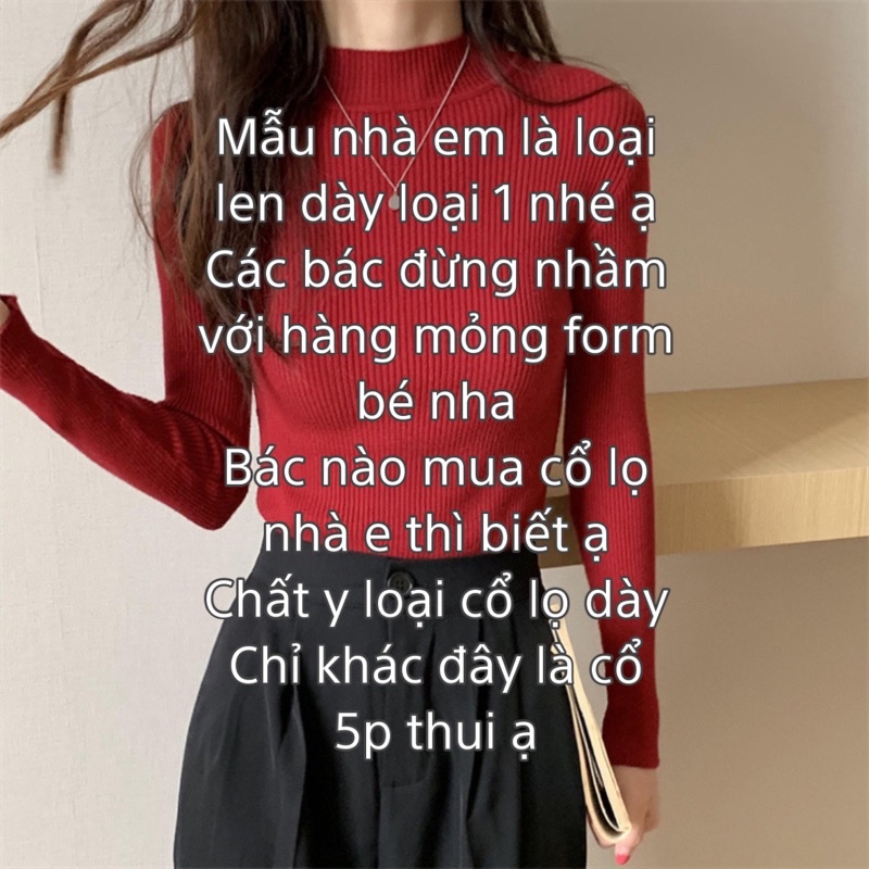 Áo len tăm dày cổ 5 phân hàng quảng châu loại 1