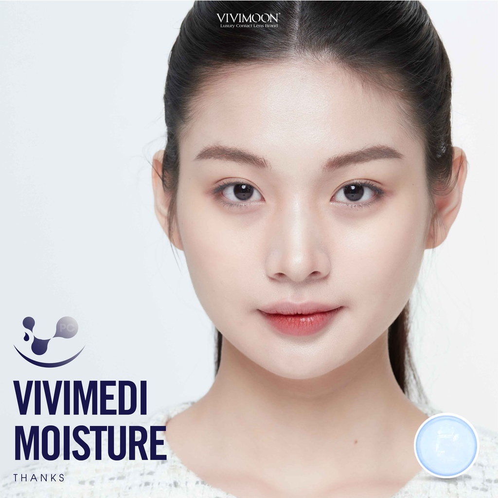 Lens trong suốt cận khóa ẩm Vivimooon Vivimedi Moisture