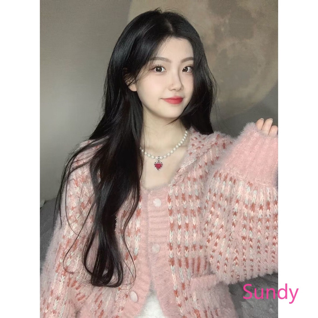 Plus Áo Khoác Cardigan Dệt Kim Dáng Rộng Thời Trang Thu Đông Cho Nữ