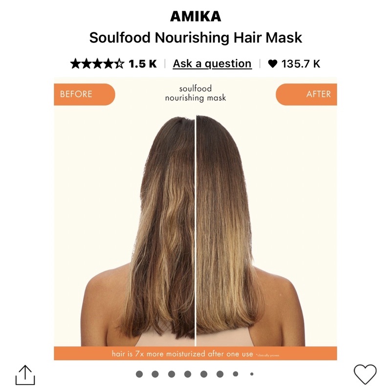 Mặt nạ tóc Amika Soulfood Nourishing 30ml, 500ml