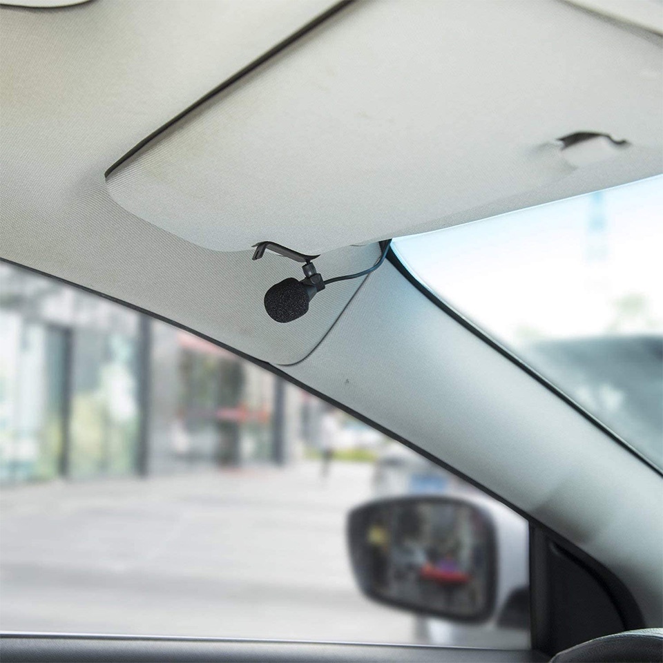 Micro Mini Jack 3.5mm Có Kẹp Gắn Xe Hơi Kèm Dây Cáp RCA Tiện Dụng