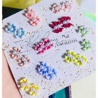 Hoa bột - hoa nail - nơ nhún đính tay