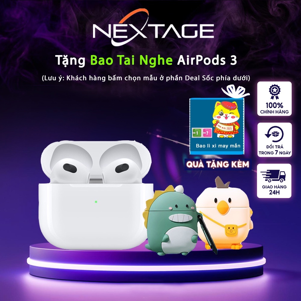 Tai Nghe Bluetooth A3 - Vi Trình 4E71 - Âm Thanh Không Gian - Full Tính Năng - Định Vị - Đổi Tên - Chính Hãng NEXTAGE