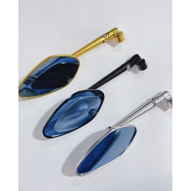 Kiếng chiếu hậu Rizoma mẫu sò lớn, gương xe máy màu xanh chống chói, kính kiểu muỗng lớn dễ quan sát