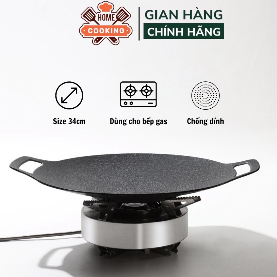 Chảo nướng đá không dầu Hàn Quốc ,chảo nướng thịt BBQ chống dính dùng được cho mọi loại bếp, chất liệu cao cấp