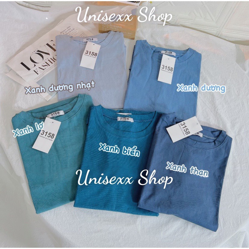 Áo phông 3158 TRƠN COTTON KHÔ nhiều màu_UNISEX