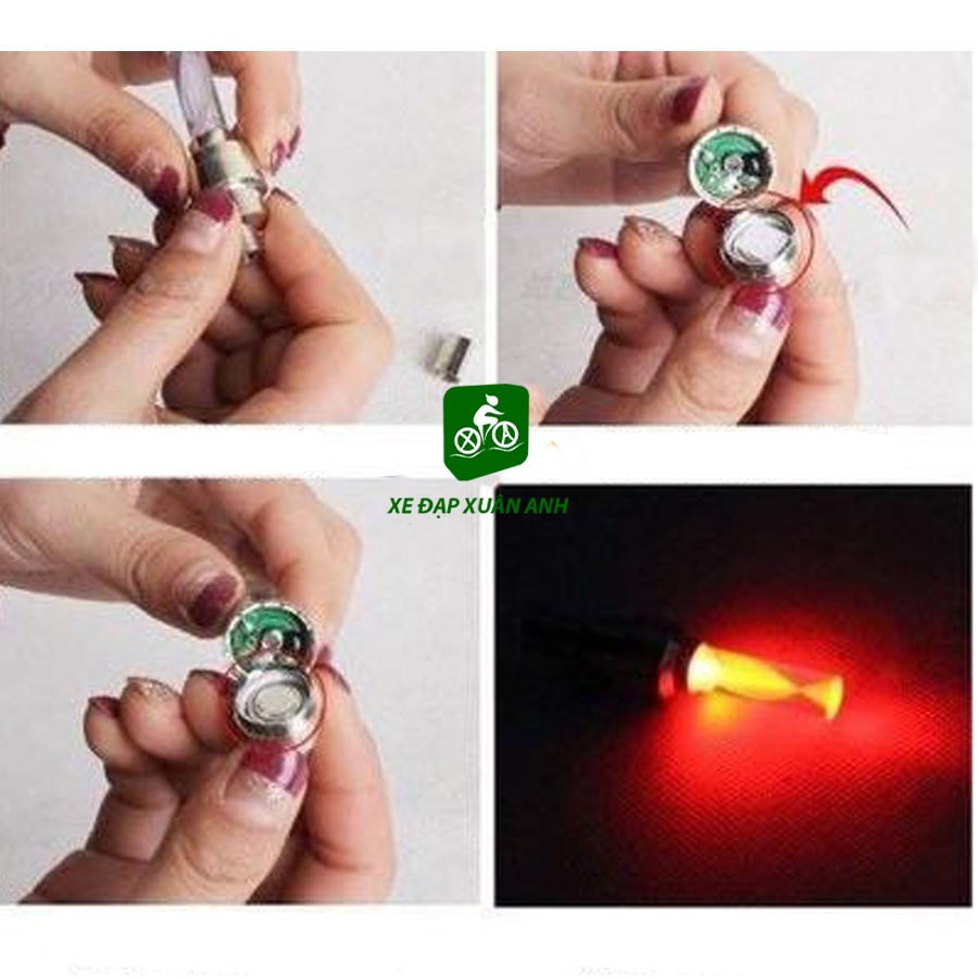 Đèn Led Gắn Van Xe Đạp Xe Máy