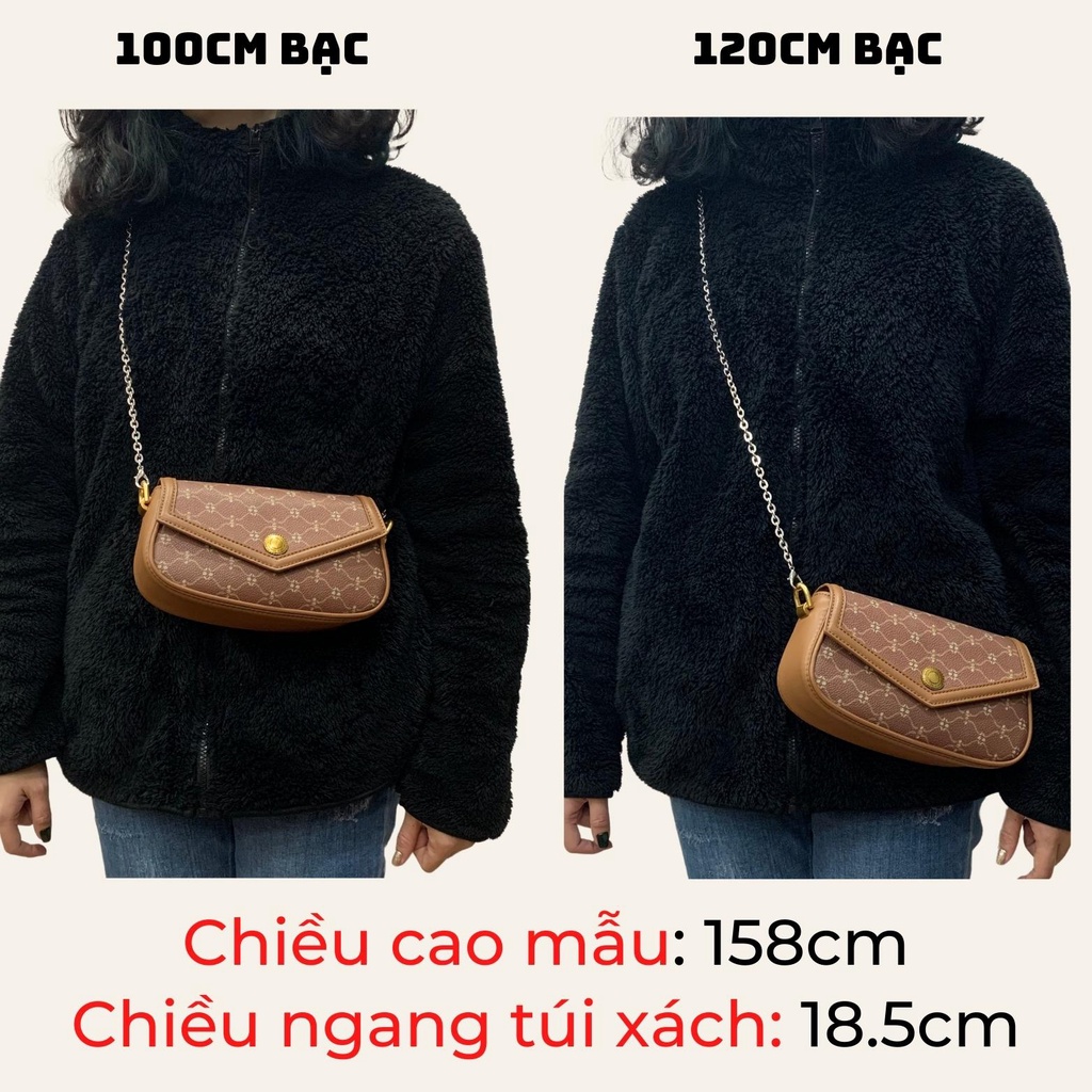 Dây túi xách thay thế, dây xích túi xách Tobun Fashion khoá tôm hùm chiều dài 20cm, 100cm và 120cm
