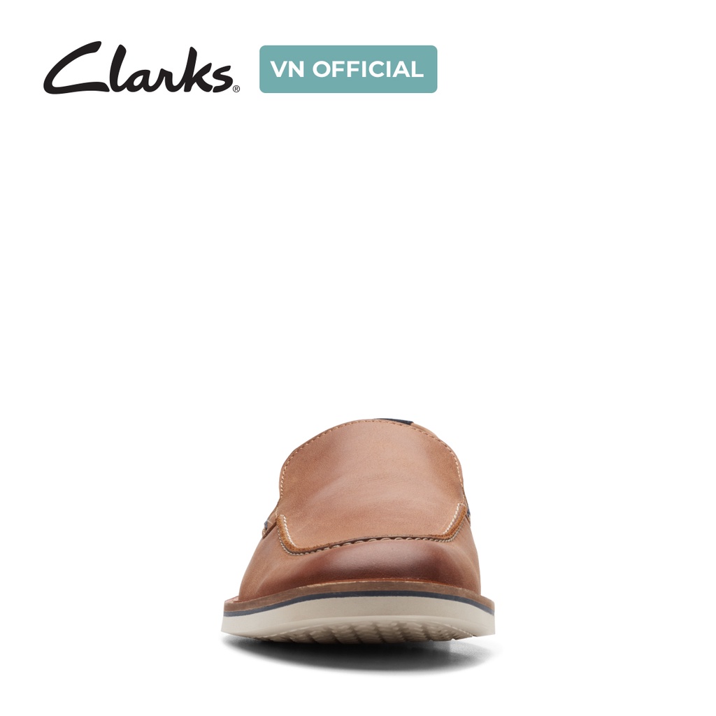 Giày Lười Da Nam Clarks AtticusLT Edge màu Dark Tan Lea