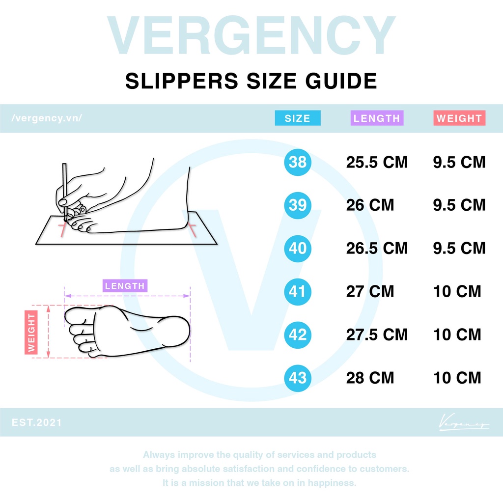 Dép nam nữ quai ngang Vergency chữ trắng - dép Vergency hàng chính hãng