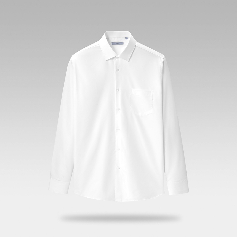 HLA - Áo sơ mi nam trơn trắng cao cấp Basic formal white Shirt