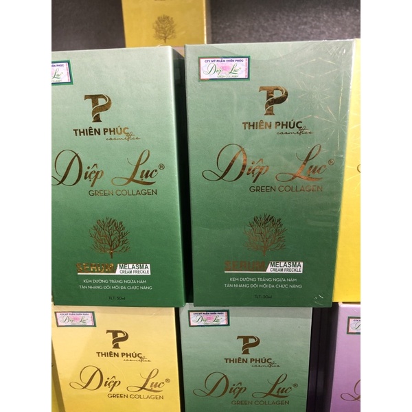 Serum Diệp Lục Green Collagen dưỡng trắng, ngừa nám, tàn nhang, đồi mồi đa chứa năng 30ml