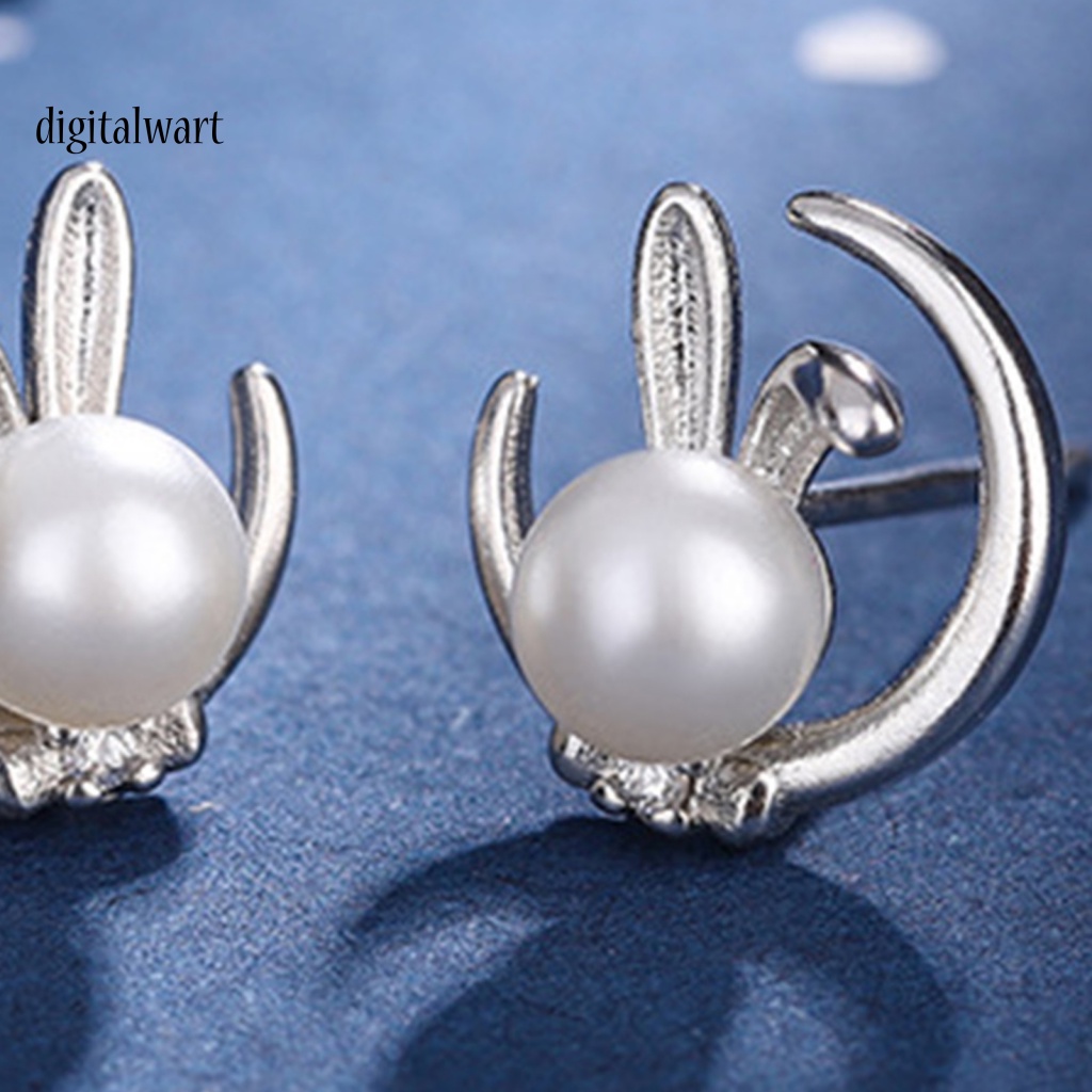 Kỹ Thuật Số| 1 Đôi Bông Tai Xỏ Lỗ Hình Học Trang Trí Hình Thỏ Tối Giản Dành Cho Nữ