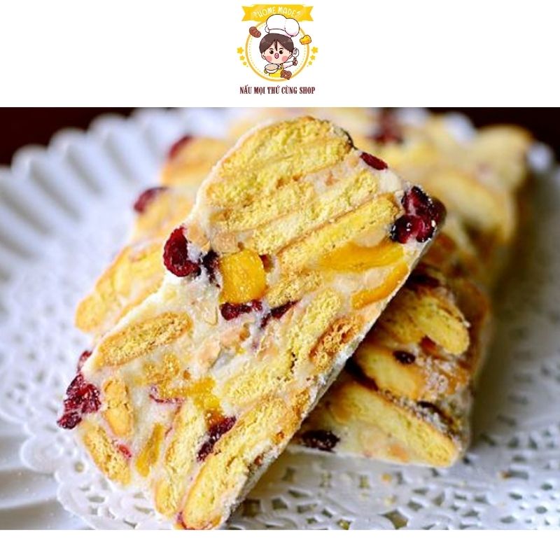 Bánh quy mặn, nguyên liệu làm kẹo nougat, ăn trực tiếp, trang trí bánh