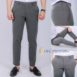 Quần âu nam dáng Hàn Quốc ống suông công sở cao cấp thương hiệu LDL