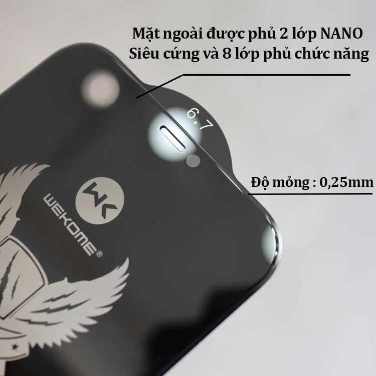 Kính chống nhìn trộm 4D Kingkong cho iphone 6 đến 14promax full màn hình tự dán, miếng dán cường lực ip