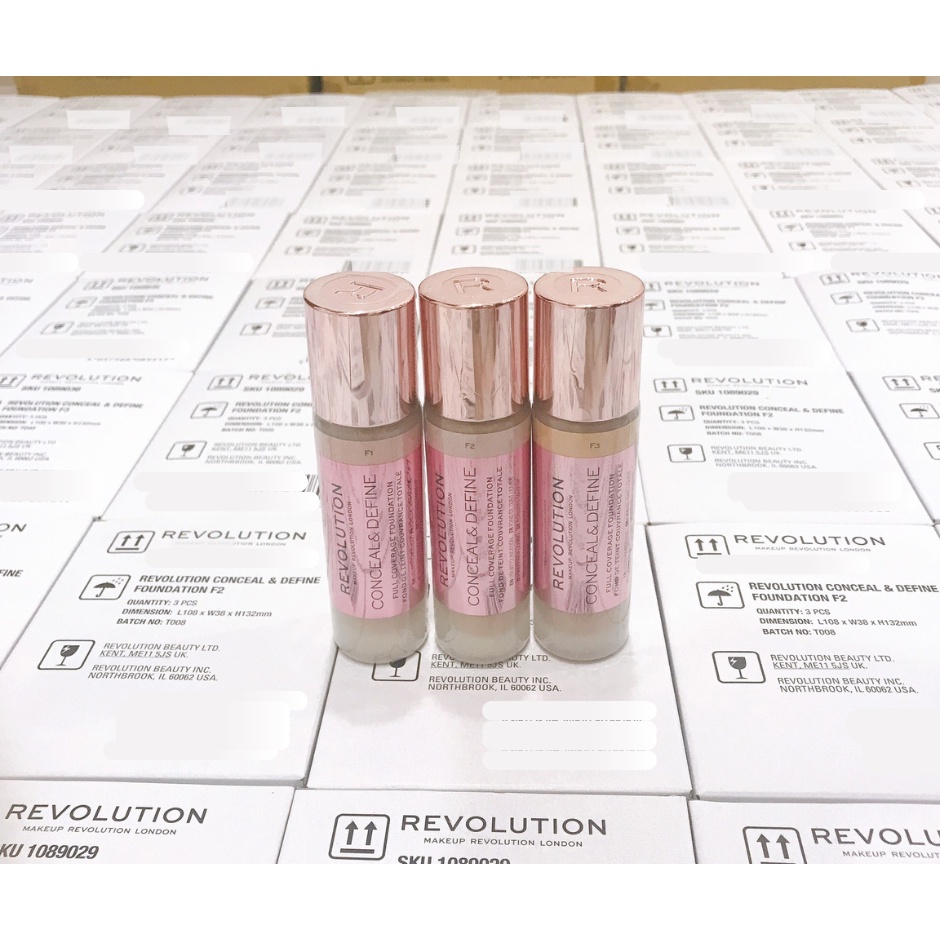 Kem nền che khuyết điểm _ Makeup Revolution London Conceal & Define  - 23ml