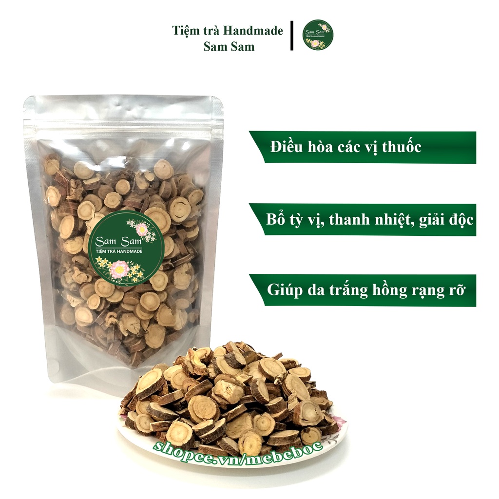 Cam thảo tròn thái lát loại 1 dùng để pha trà, ngậm hoặc sắc giúp thanh nhiệt, tiêu hóa tốt