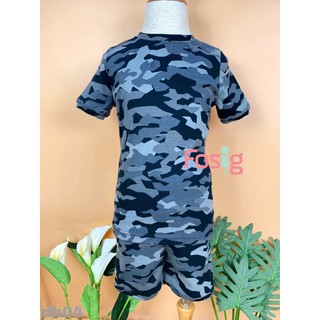 Set đồ bộ ngắn bé trai kirkaland - xám camo