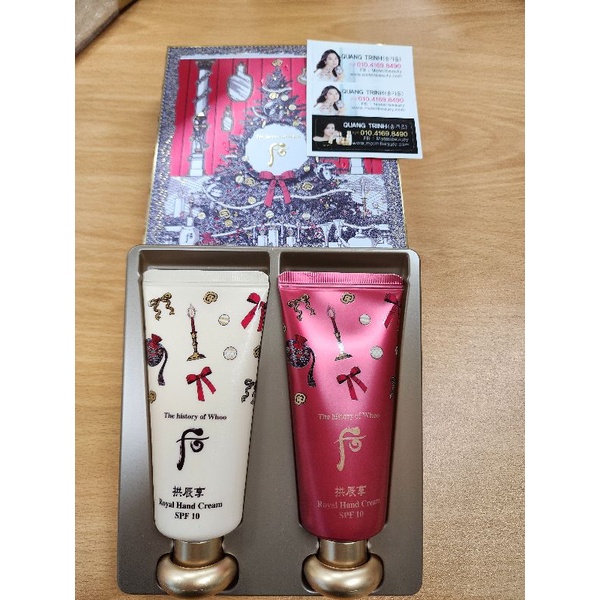 SÉT DƯỠNG DA TAY WHOO ROYAL HAND CREAM SPF10