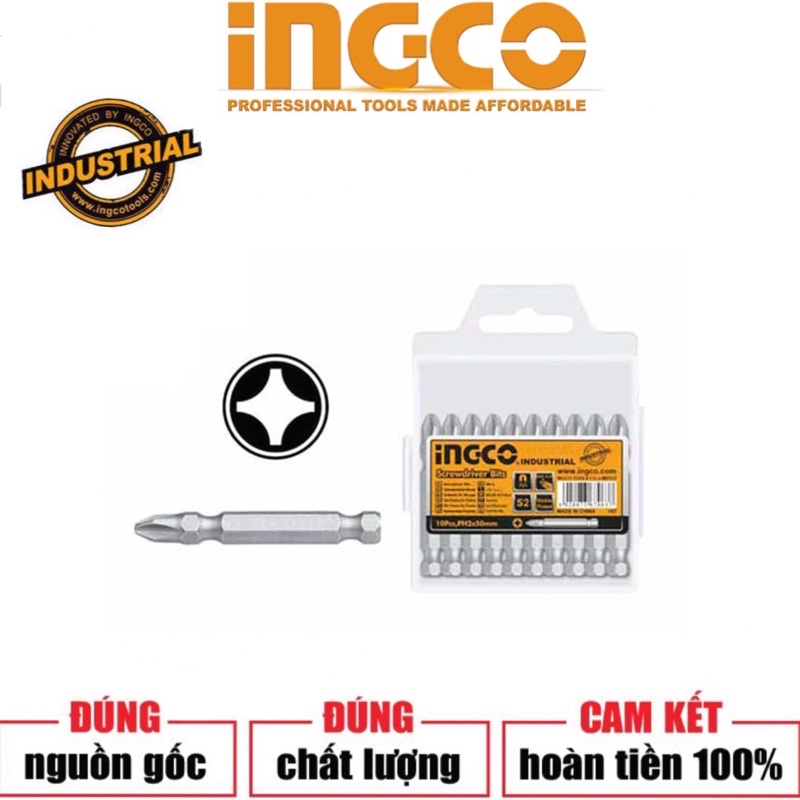 ĐỒ NGHỀ INGCO Mũi bắt vít 50mm SDB11PH123 - SDB11PH223 - SDB11PH323 (Cam kết Chính Hãng 100%)