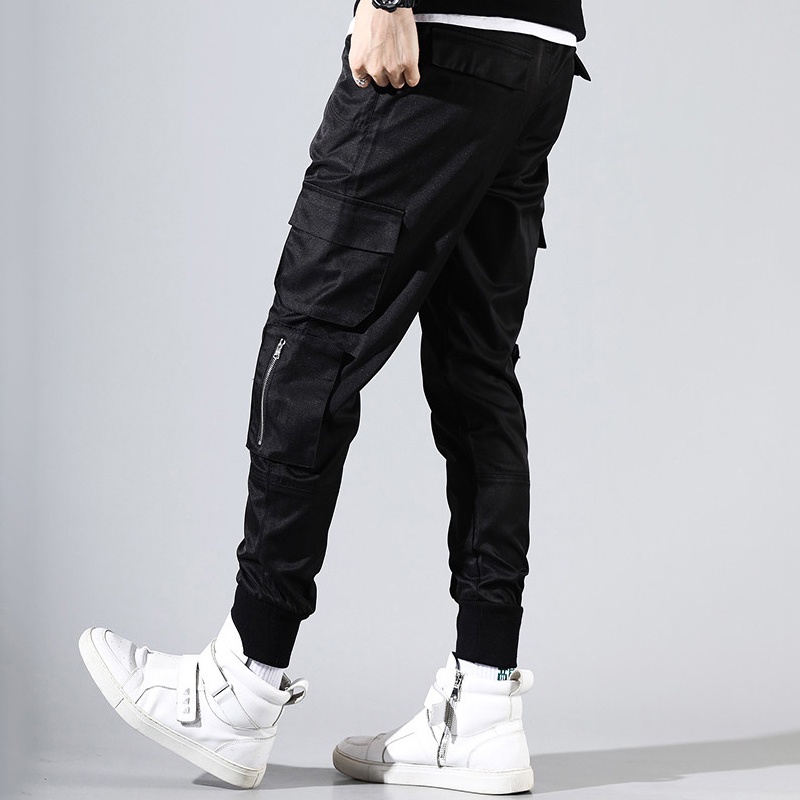 Quần túi hộp phối dây nam SOZO chất kaki dáng jogger thể thao - JOGGER NAM 9000027C