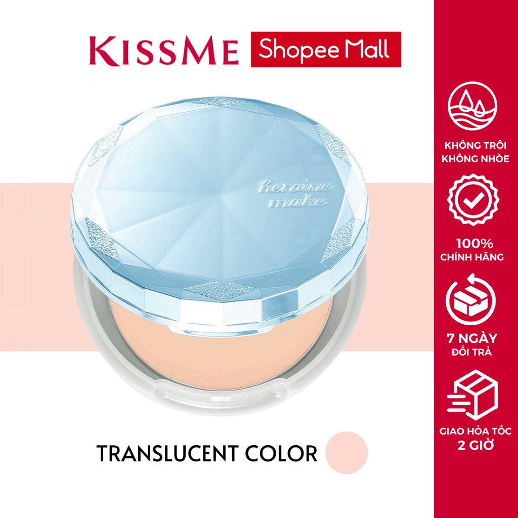 Phấn Phủ Kissme Chống Nắng Kiềm Dầu Kissme Heroine Make SP Long Stay Powder Che Phủ Tự Nhiên Hộp 5g