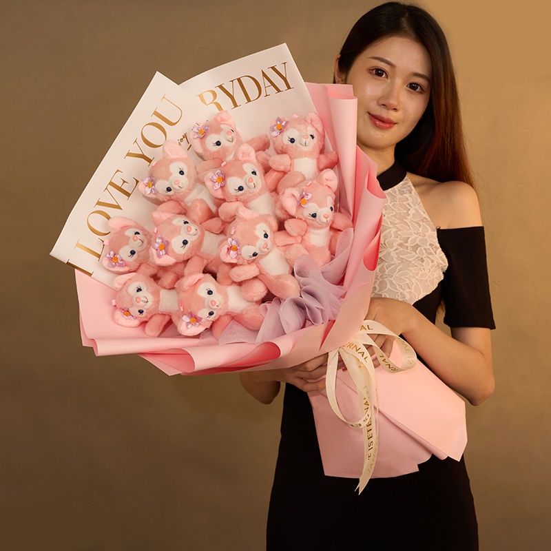 Bó Hoa Dâu Tây / Gấu Nhồi Bông Thiết Kế Sáng Tạo Dùng Làm Quà Tặng