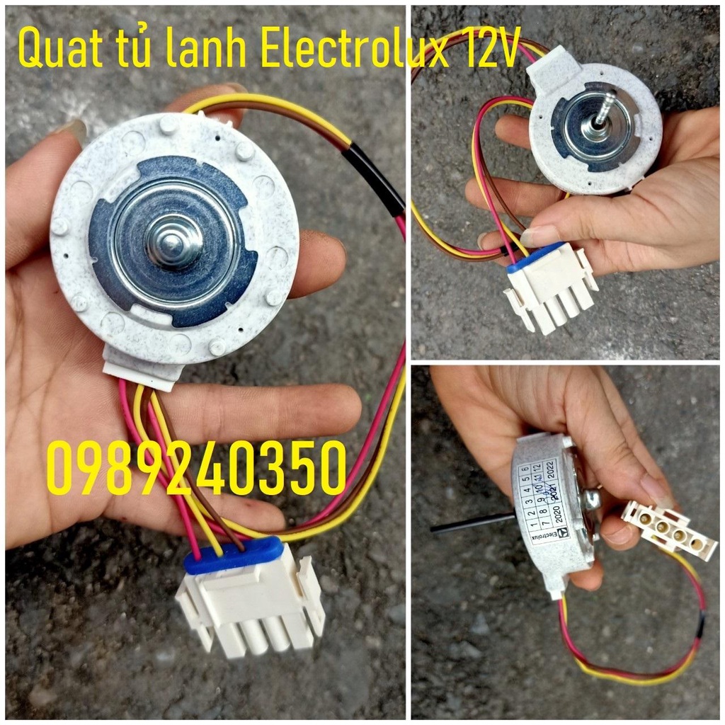 Quạt tủ lạnh Electrolux 12V 3 dây mới hàng hãng