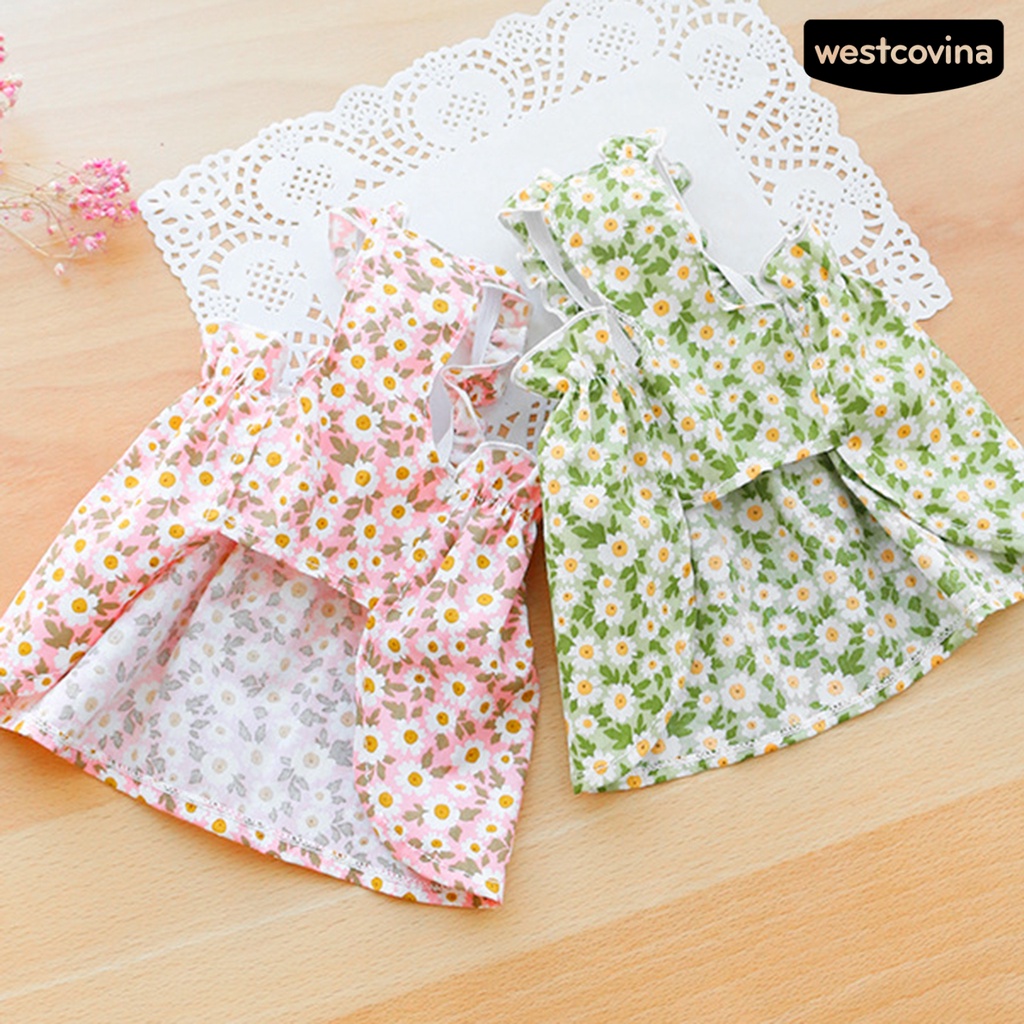 [Hot]♝Đầm Hoa Hai Dây Chống Nắng Thời Trang Dành Cho Cún Cưng