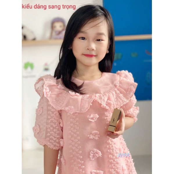 ĐẦM ĐI TIỆC VÁY VOAN TƠ CÔNG CHÚA DỄ THƯƠNG HAIVANCO bé gái 10 đến 40 kg mềm mại và thoáng mát đi học đi chơi đều đẹp