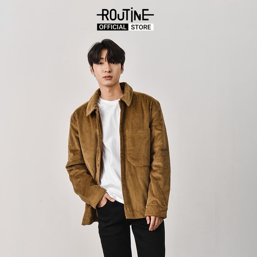 Áo Khoác Nhung Nam Cotton Form Regular - Routine 10F21JAC022 | Shopee ...