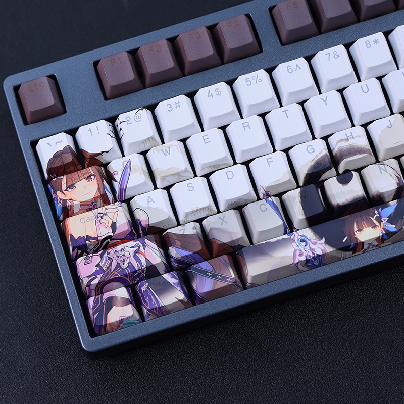 Li Sushang Keycaps Cherry Profile Honkai Impact 3 Anime PBT Nhuộm Phụ Cơ Keycap