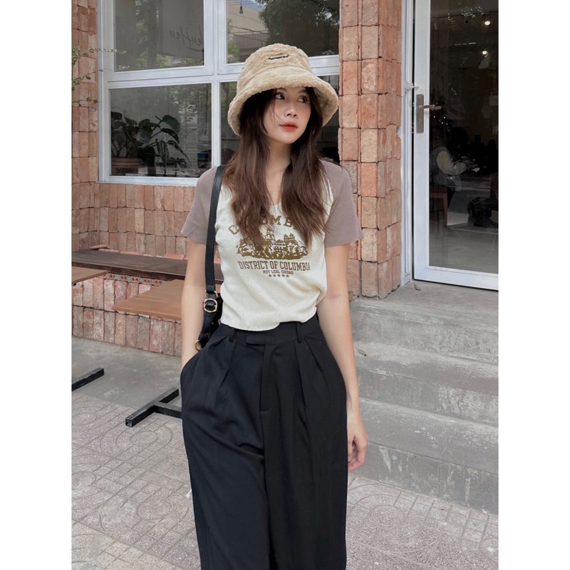 [RÁCH STORE] Quần culottes - 1598 - cài không nút - chiết li