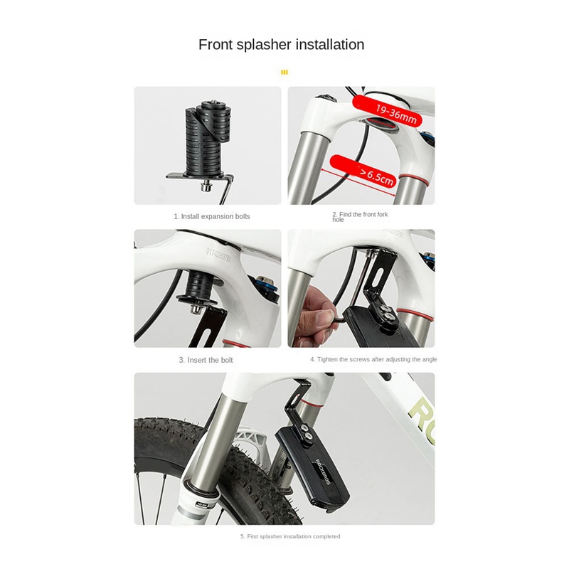 FENDER Rockbros Dè Chắn Bùn Xe Đạp Leo Núi Gấp Gọn Tùy Chỉnh Tiện Dụng Chất Lượng Cao