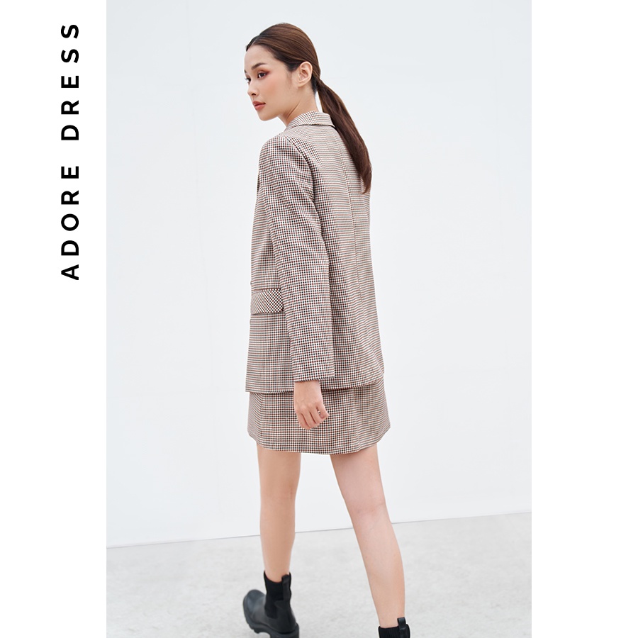 Áo khoác blazer basic 2 hàng khuy karo xanh đỏ 2BL1030 ADORE DRESS | BigBuy360 - bigbuy360.vn