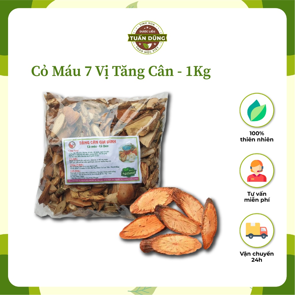 (GIÁ BÁN BUÔN)Cỏ Máu 7 vị Hòa Bình 1kg Tăng Cân, Cỏ Béo Lưu Thông Khí Huyết - Dược Liệu Tuấn Dũng