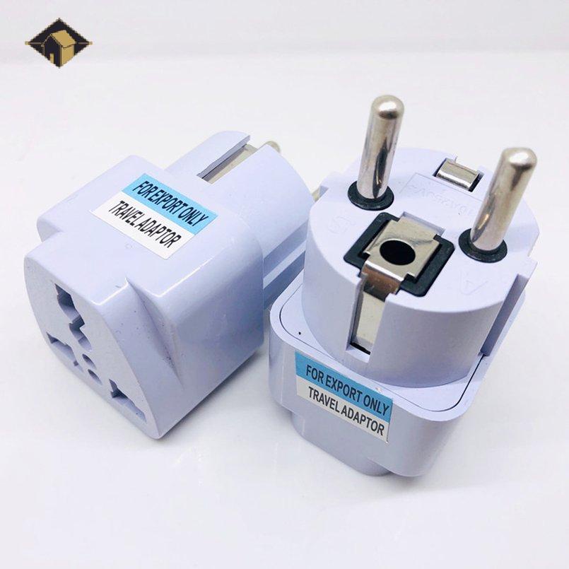 ⚡QKC⚡ Universal EU Plug Adapter International To EU Euro KR Travel Adapter Plug