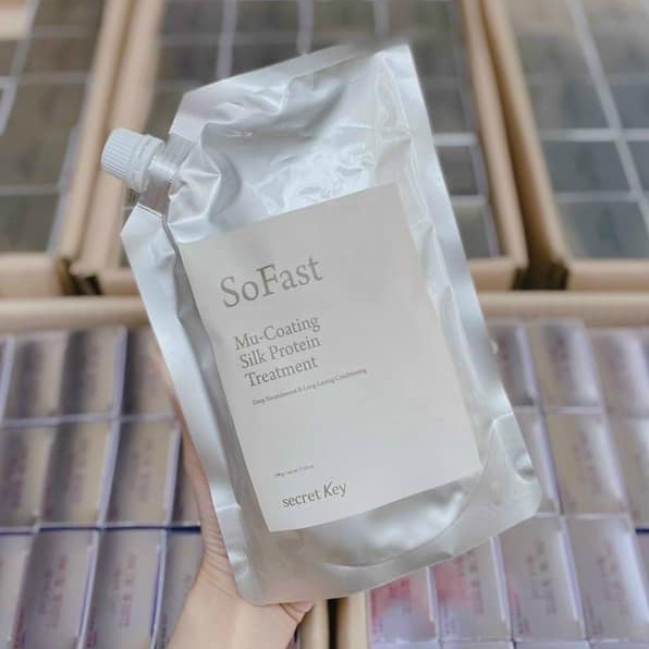 Ủ Tóc Phục Hồi Hư Tổn Secret Key So Fast Mu-Coating Silk Protein Treatment 500g