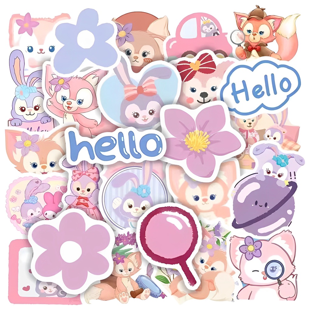 Bộ 50 Miếng Dán Chống Thấm Nước Họa Tiết Động Vật Hoạt Hình Dễ Thương Độc Đáo