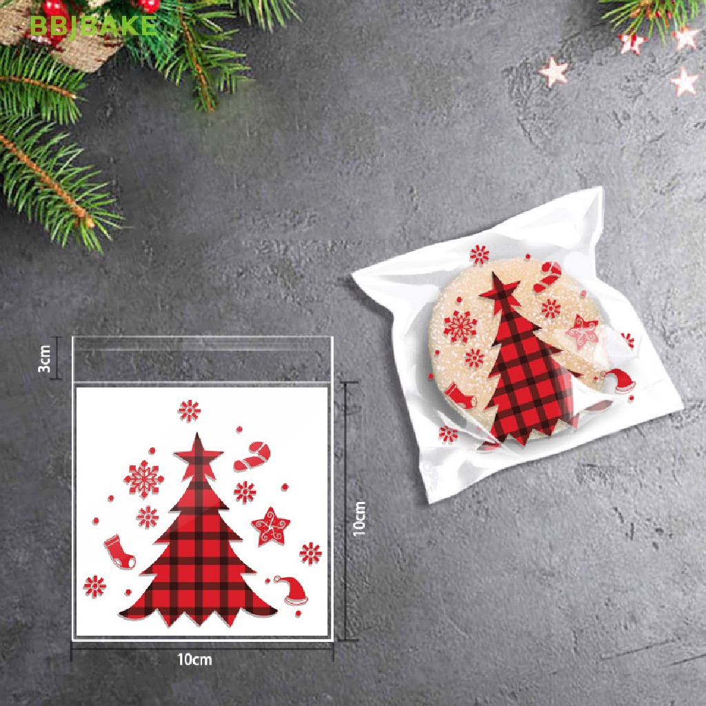 Set 100 Túi Đựng Bánh Kẹo Quà Tặng Giáng Sinh Năm Mới KCB
