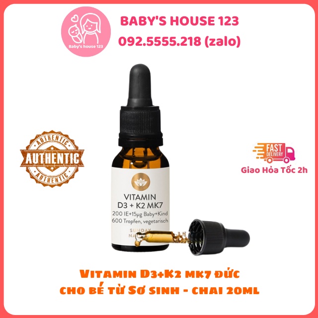 [Chính hãng] Vitamin D3K2 MK7 Sunday Natural Đức 20ml