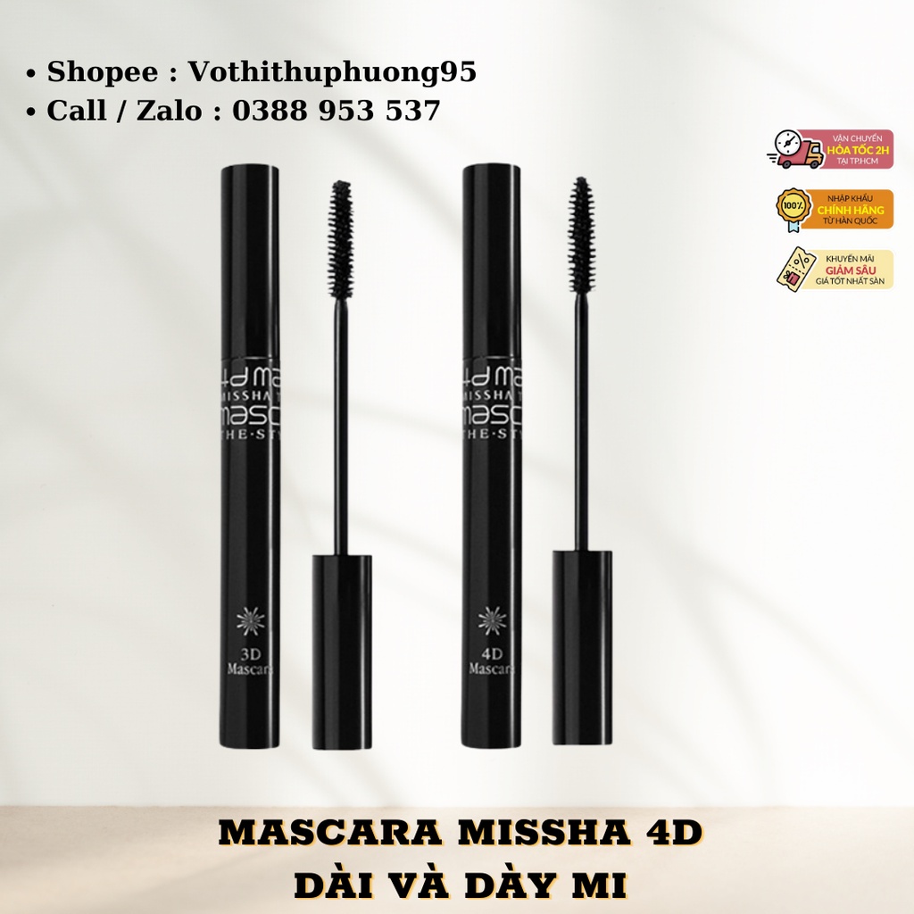 Chải mi Missha Style 4D Mascara