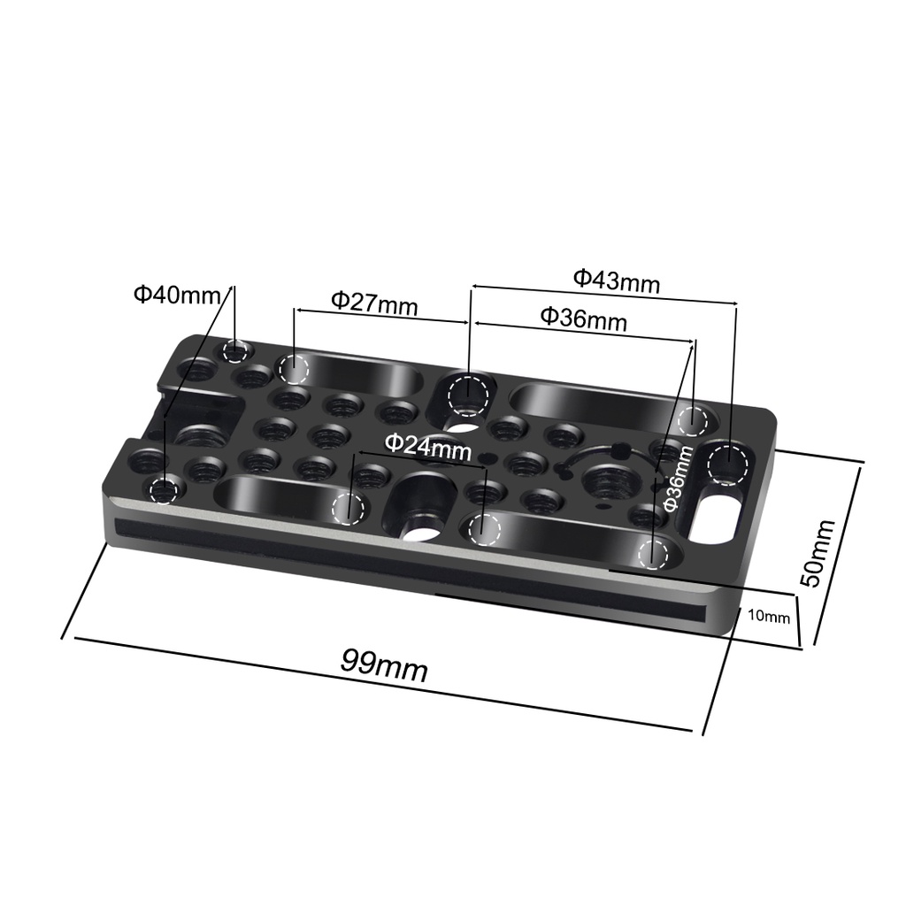 Thanh Trượt Chuyển Đổi Đa Năng XT-XINTE 1 / 4 3 / 8 Cho Lồng Chim Bồ Câu / Máy Ảnh DSLR