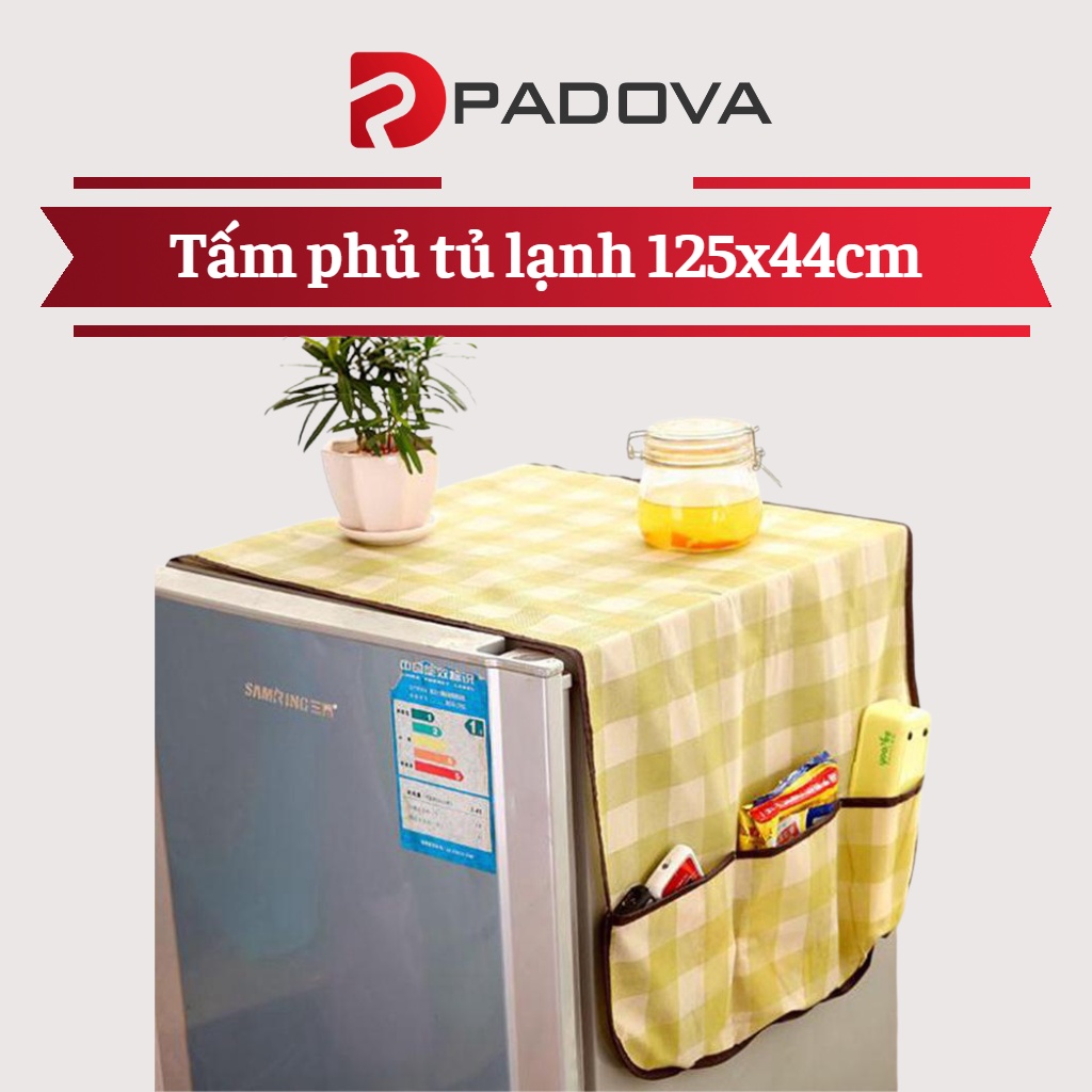 Tấm Phủ Tủ Lạnh, Máy Giặt Có 3 Ngăn Để Đồ Chống Thấm 125x44cm PADOVA 2839