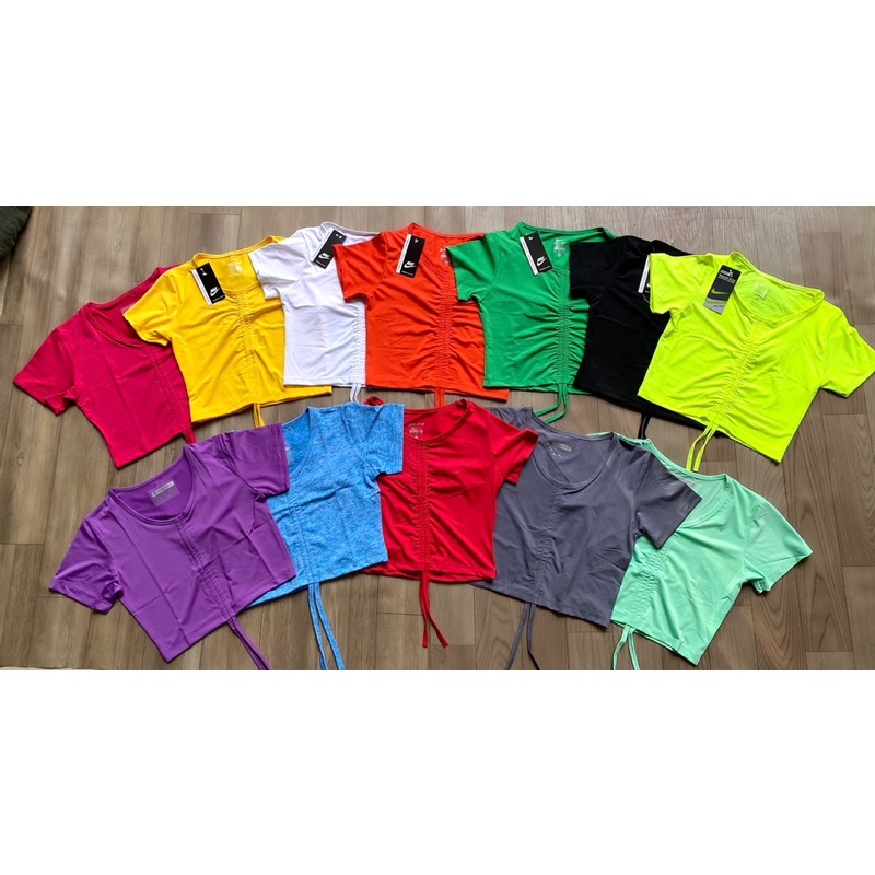 Áo croptop dây rút tập gym,yoga, thể thao chạy bộ, đi chơi co giãn thoải mái