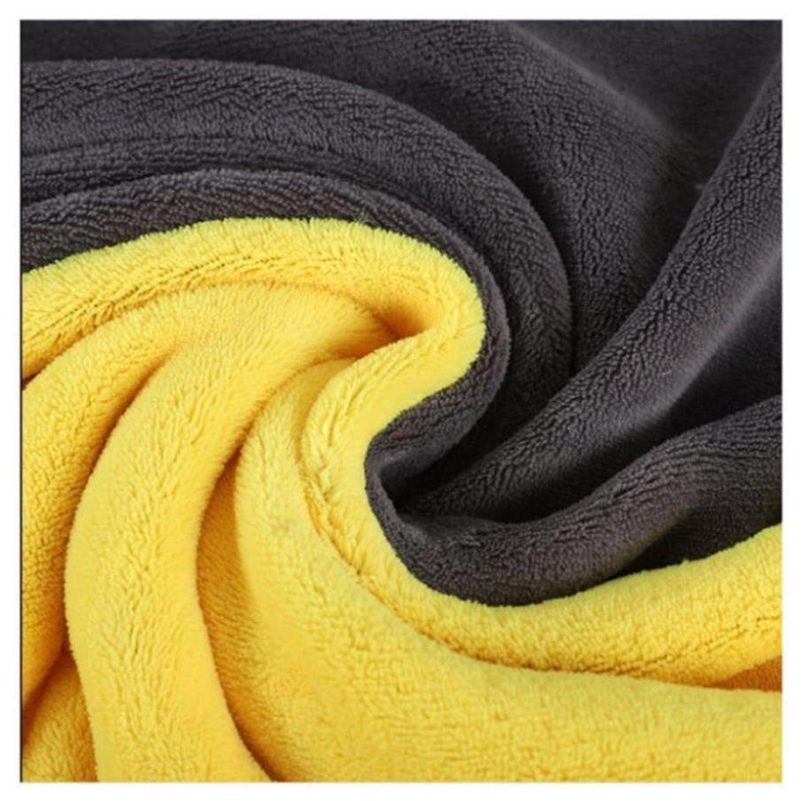 Khăn rửa xe ô tô 2 lớp siêu thấm siêu mềm microfiber khăn lau 3m chuyên dụng cho xe ô tô xe hơi - sencar *