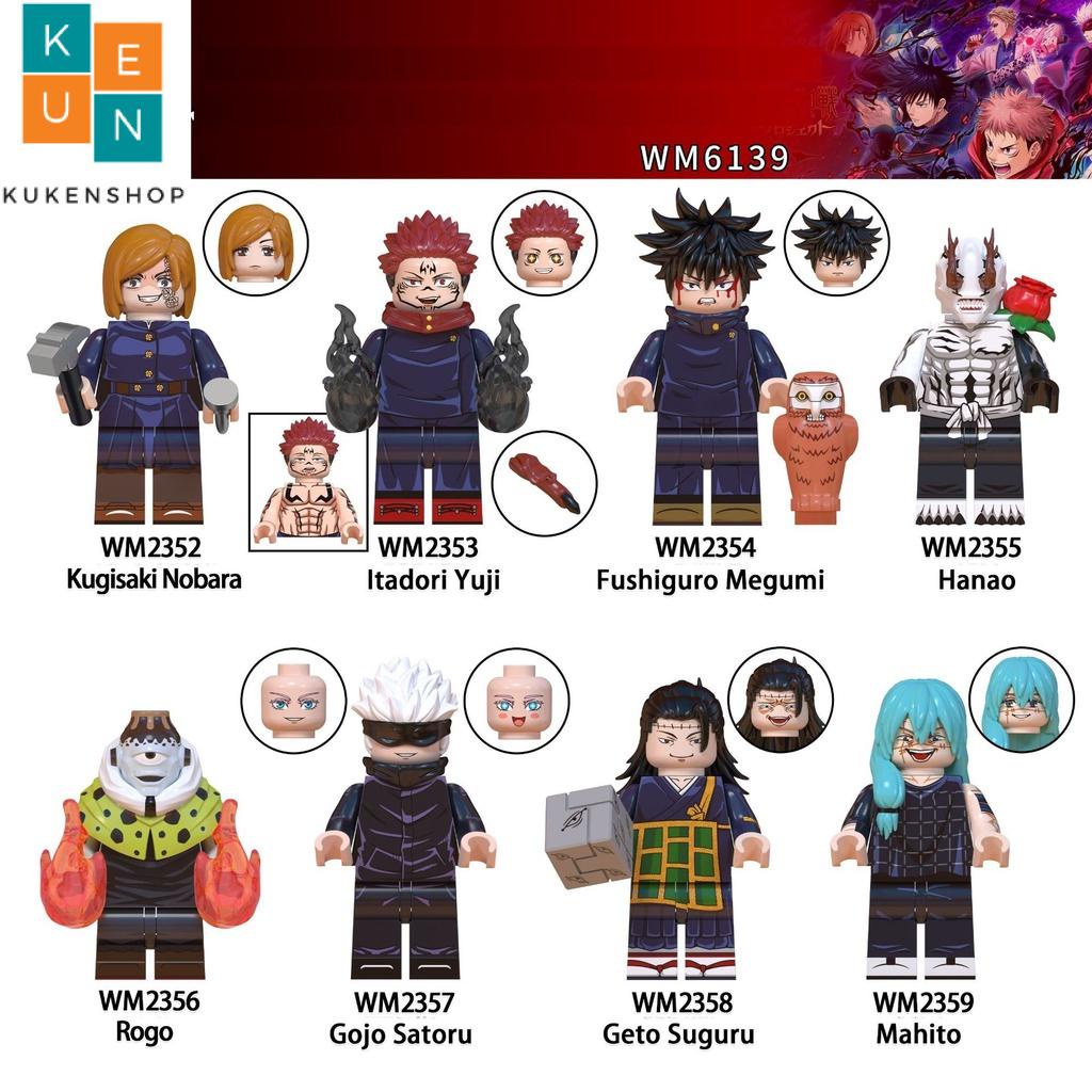 Minifigures Anime Chú Thuật Hồi Chiến Jujutsu Kaisen Nổi Tiếng Nhật Bản Gojo Yuji Hanao WM6139